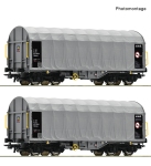 Roco 6600144 - H0 - 2-tlg. Set Schiebeplanenwagen, ČD, Ep. V-VI